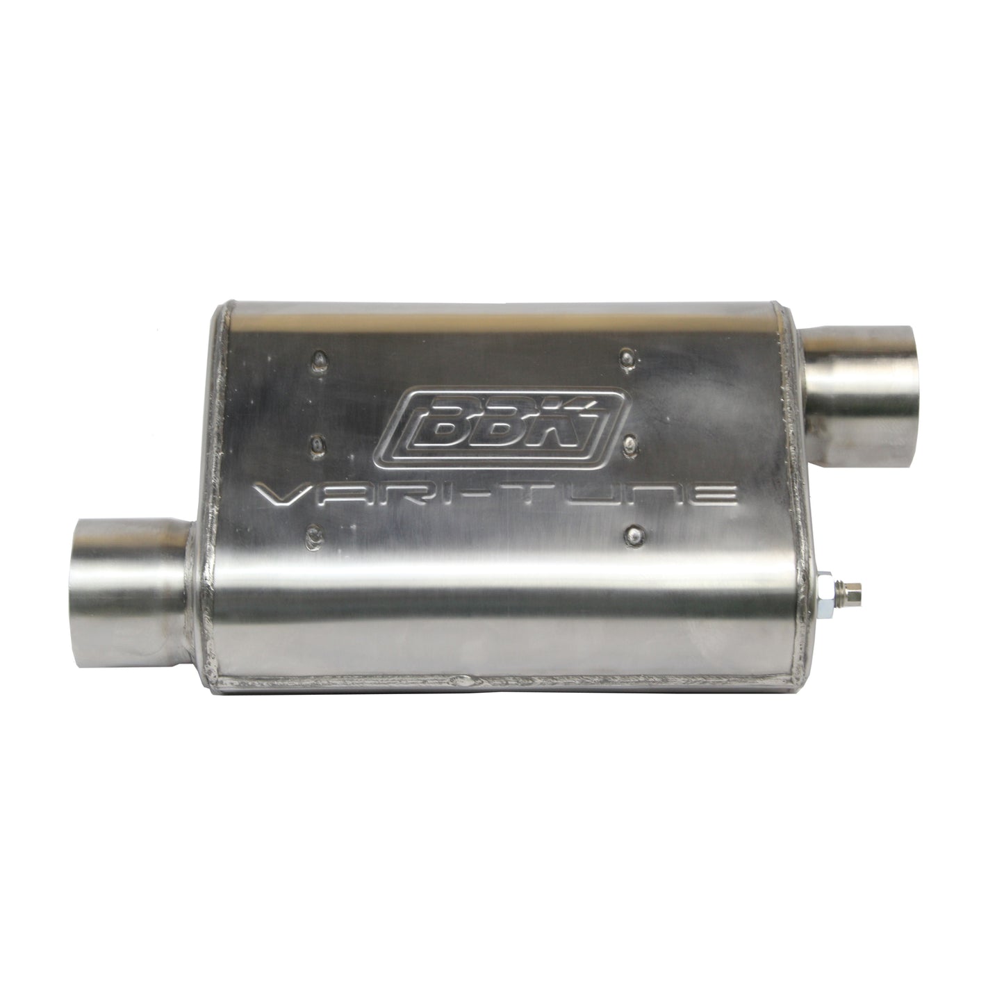 BBK UNIVERSAL 2-3/4 VARITUNE ADJUSTABLE MUFFLER DOUBLE OFFSET (STAINLESS) 31025