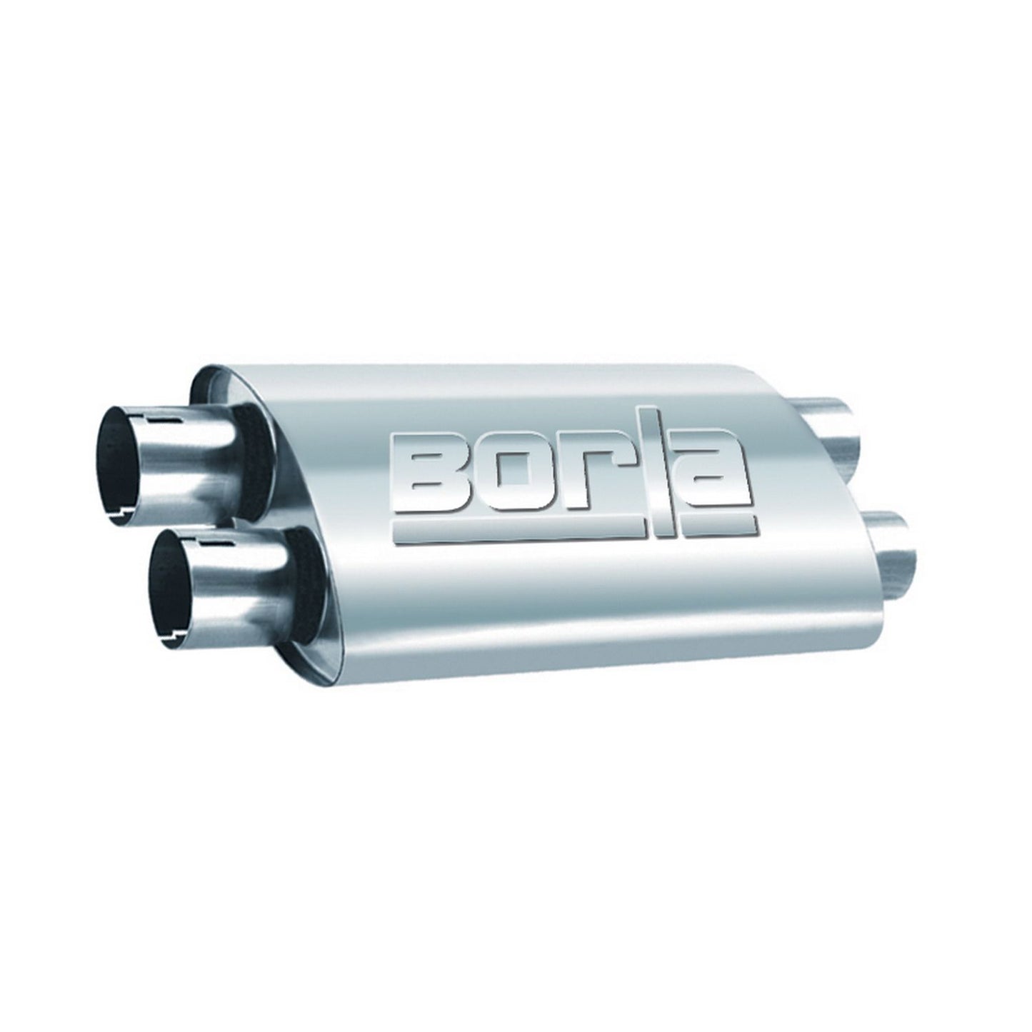 Borla ProXS Muffler 2.25in Dual Inlet / 2.25in Dual Outlet 4in x 9.5in Oval x 19in Long Body 400287