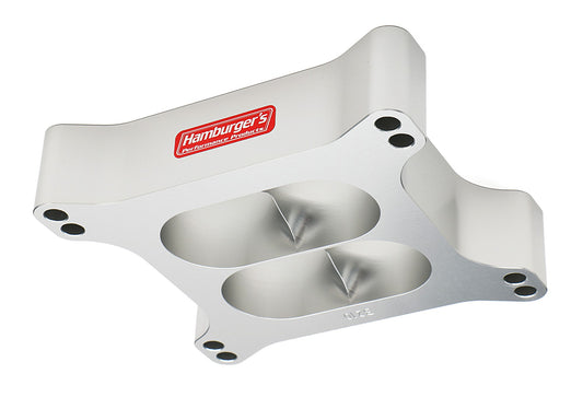 Holley 4BBL Carburetor Spacer; Dual-Plane; 1-1/2 in. Tall; Tapered Port- Billet 3210