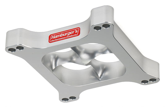 HAMBURGER'S PERFORMANCE PRODUCTS AVS STYLE CARBURETOR SPACER 1 IN. PORTED TORQUE-FLOW DESIGN- BILLET ALUMINUM 3225