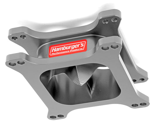 HAMBURGER'S PERFORMANCE PRODUCTS AVS STYLE CARBURETOR SPACER 2 IN. PORTED TORQUE-FLOW DESIGN- BILLET ALUMINUM 3226