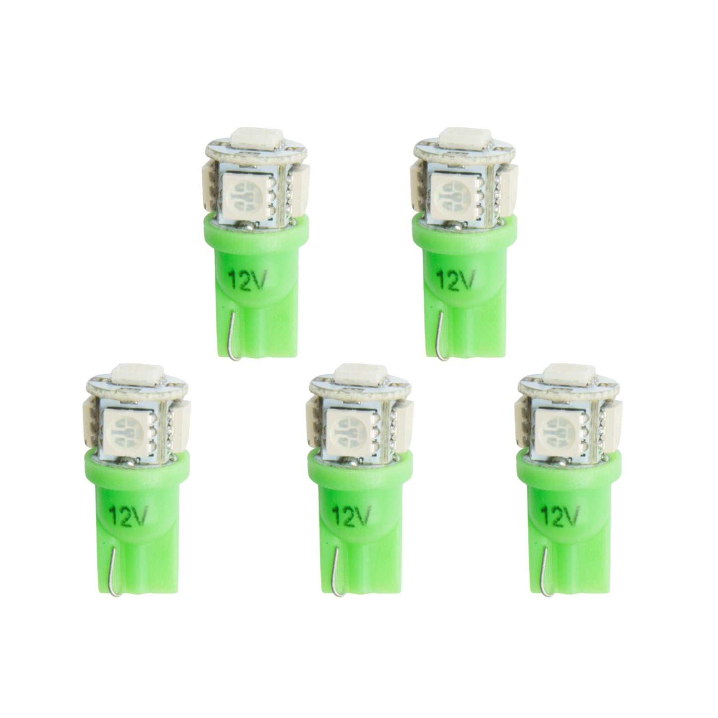 AutoMeter LED BULB REPLACEMENT T3 WEDGE GREEN 5 PACK 3285-K
