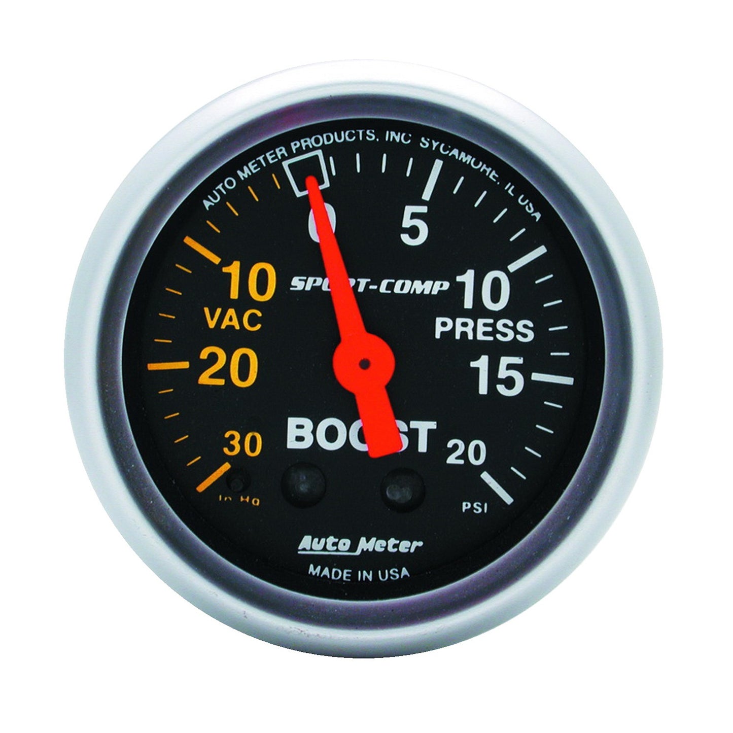 AutoMeter 2-1/16 in. BOOST/VACUUM 30 IN HG/20 PSI SPORT-COMP 3301