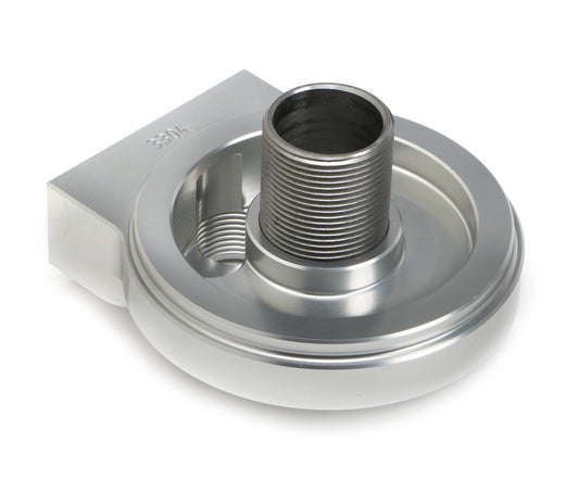 HAMBURGER'S PERFORMANCE PRODUCTS LOW-PROFILE SINGLE REMOTE OIL FILTER RELOCATION BASE; HP6 (OR EQUIV); -12AN PORTS- BILLET ALUMINUM 3304