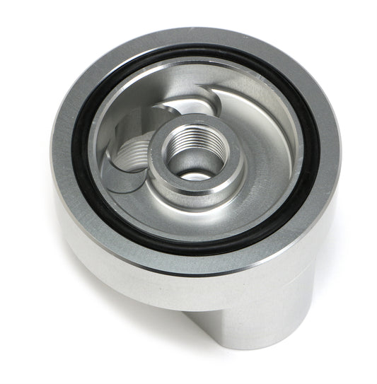 HAMBURGER'S PERFORMANCE PRODUCTS SPIN-ON BYPASS ADAPTER; FORD AND MOPAR; 3/4 IN.-16 FILTER THREADS; -12AN PORTS- BILLET ALUMINUM 3320
