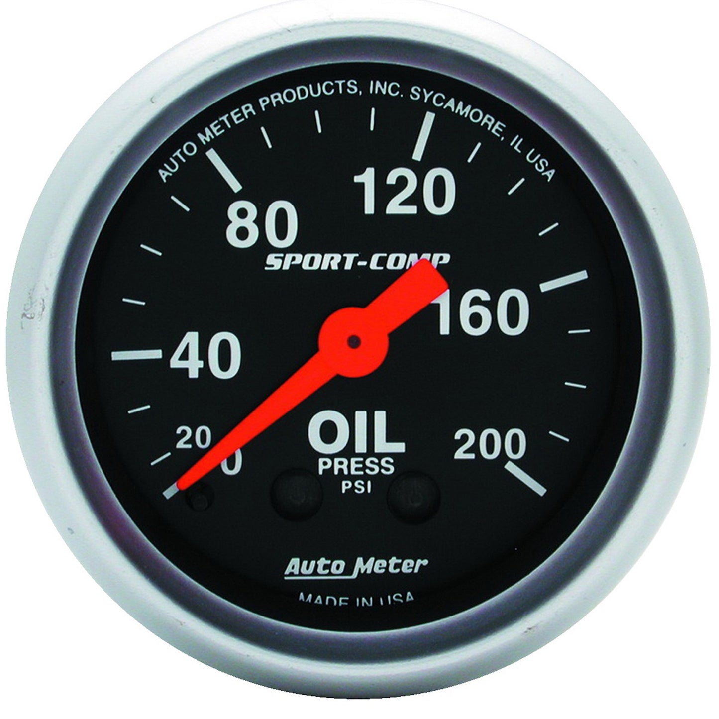 AutoMeter 2-1/16 in. OIL PRESSURE 0-200 PSI SPORT-COMP 3322