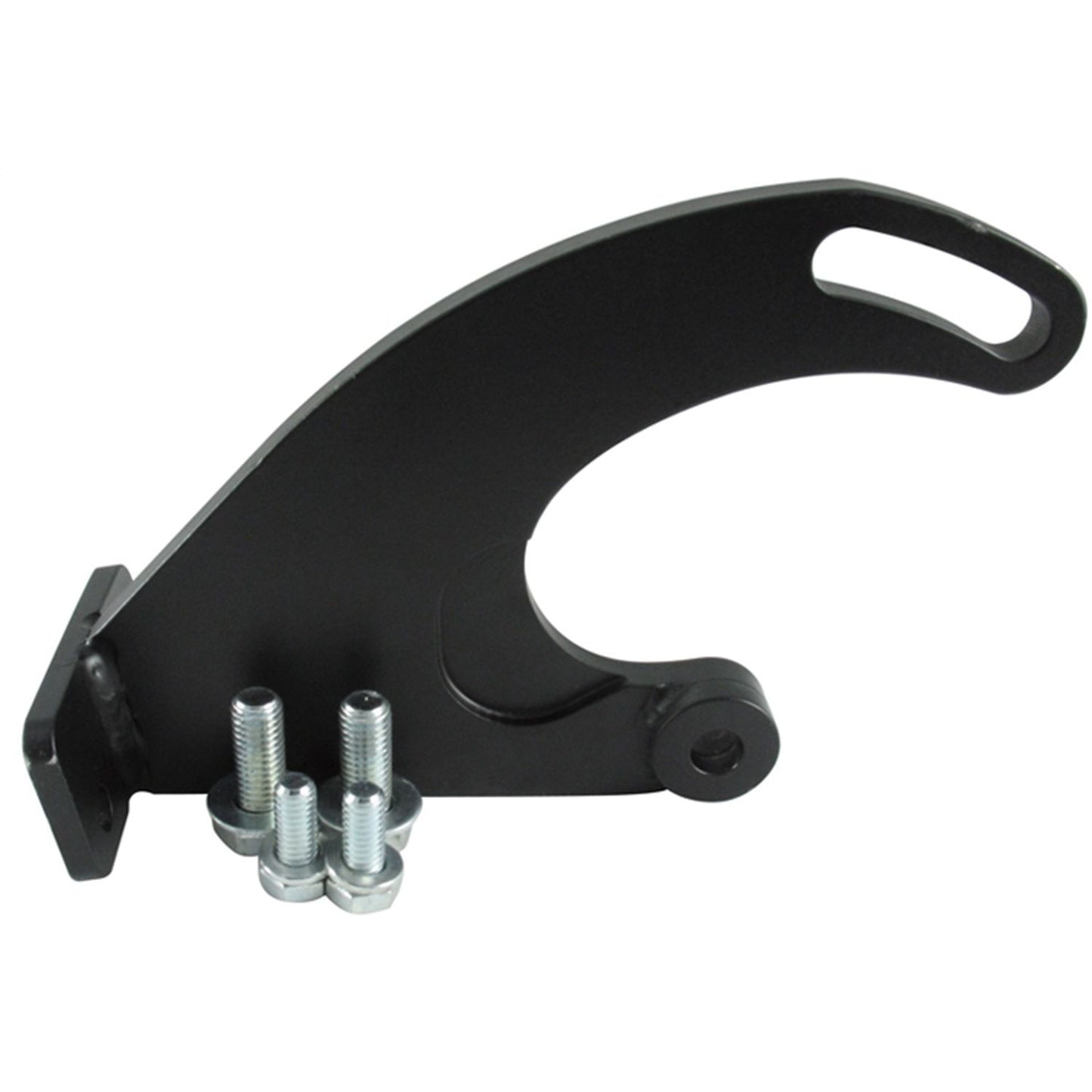 Borgeson - Pump Bracket - P/N: 802410 - Power steering pump bracket for attaching a Saginaw style P/S pump to Ford 200/250. Painted black with hardware.
