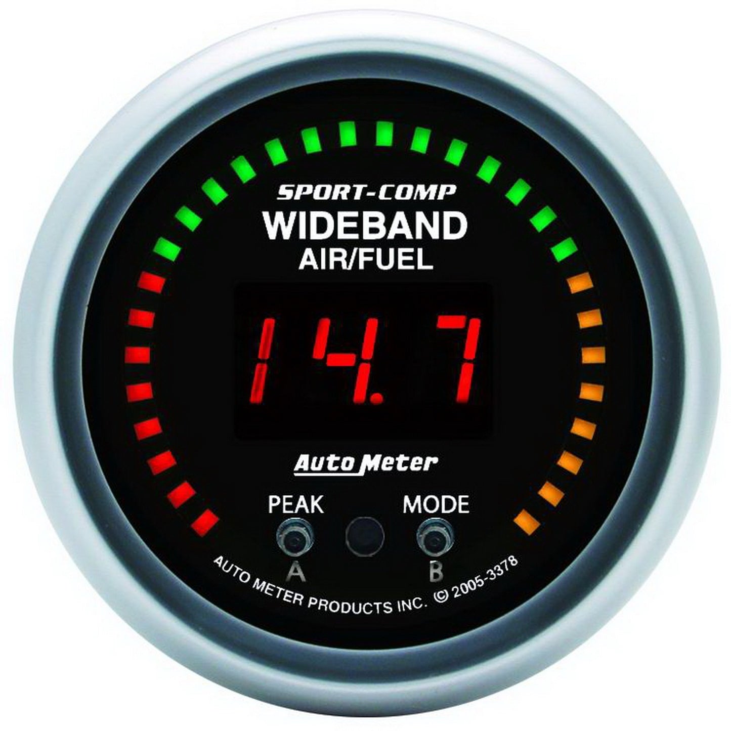 AutoMeter 2-1/16 in. WIDEBAND PRO AIR/FUEL RATIO 6:1-20:1 AFR SPORT-COMP 3378
