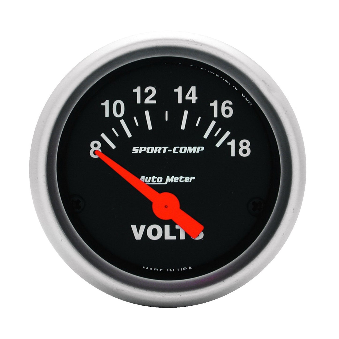 AutoMeter 2-1/16 in. VOLTMETER 8-18V SPORT-COMP 3391