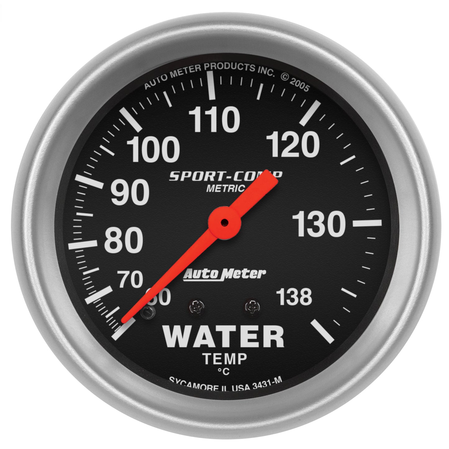 AutoMeter 2-5/8 in. WATER TEMPERATURE 60-140 Celsius SPORT-COMP 3431-M