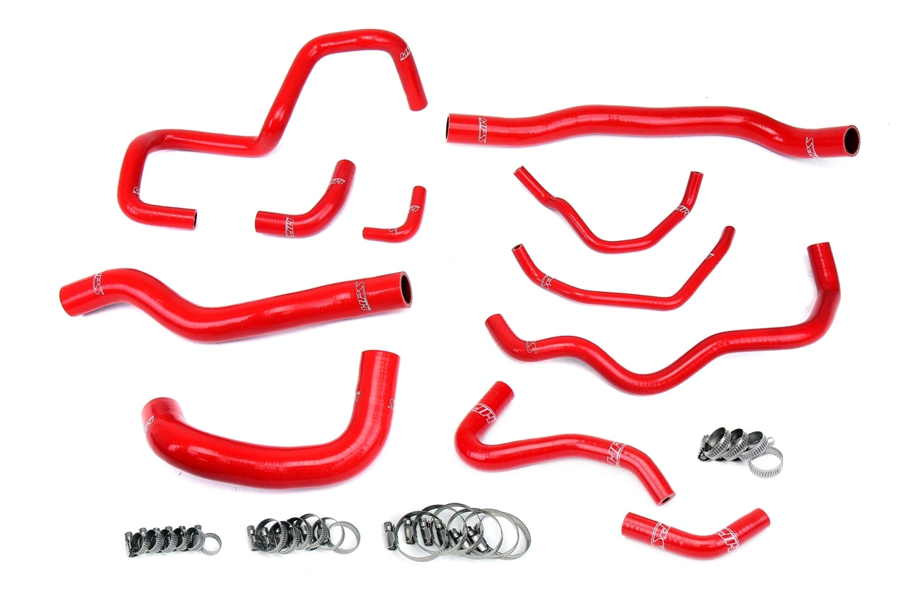 HPS Performance 3-ply Reinforced Silicone Replaces Rubber Coolant Hoses 57-1876-RED