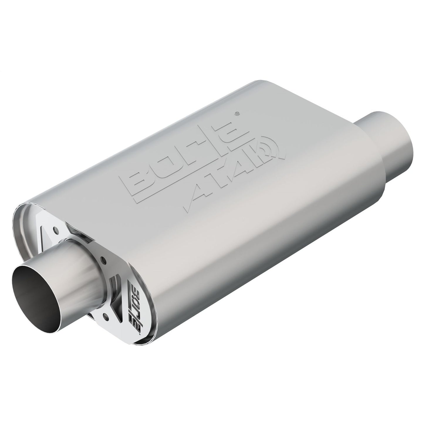 Borla CrateMuffler Muffler Chevrolet Small Block 350/ 383/ 406 CID V8 High Output 3in Offset Inlet/ 3in Center Outlet ATAK 400844