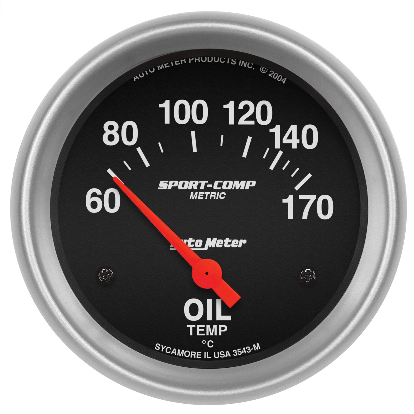 AutoMeter 2-5/8 in. OIL TEMPERATURE 60-170 Celsius SPORT-COMP 3543-M