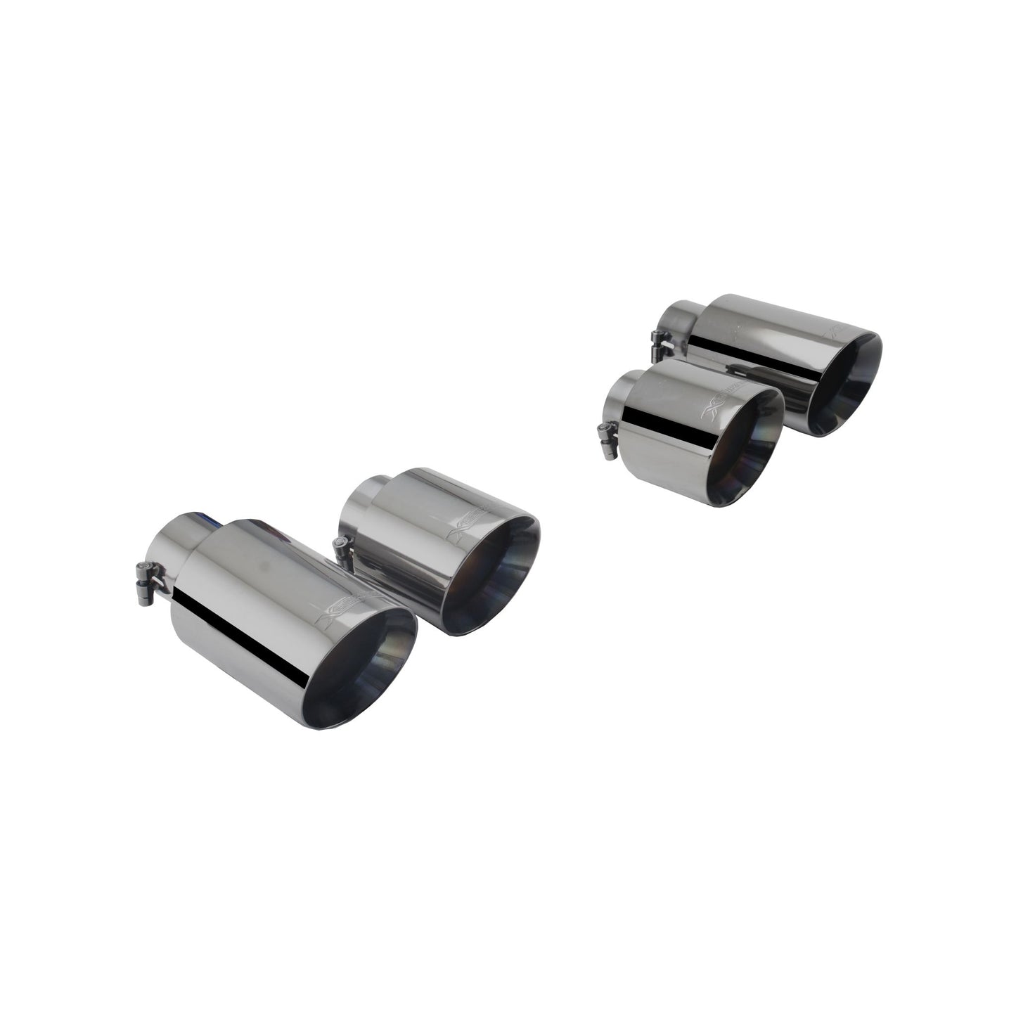 XFORCE VW Golf Mark 7R 2013(EU) 2015(US)-2018 Black Quad Tip Option (for Xforce System Only Will NOT Fit OEM); Exhaust Tail Pipe Tip ES-VW09-BLACKTIPS