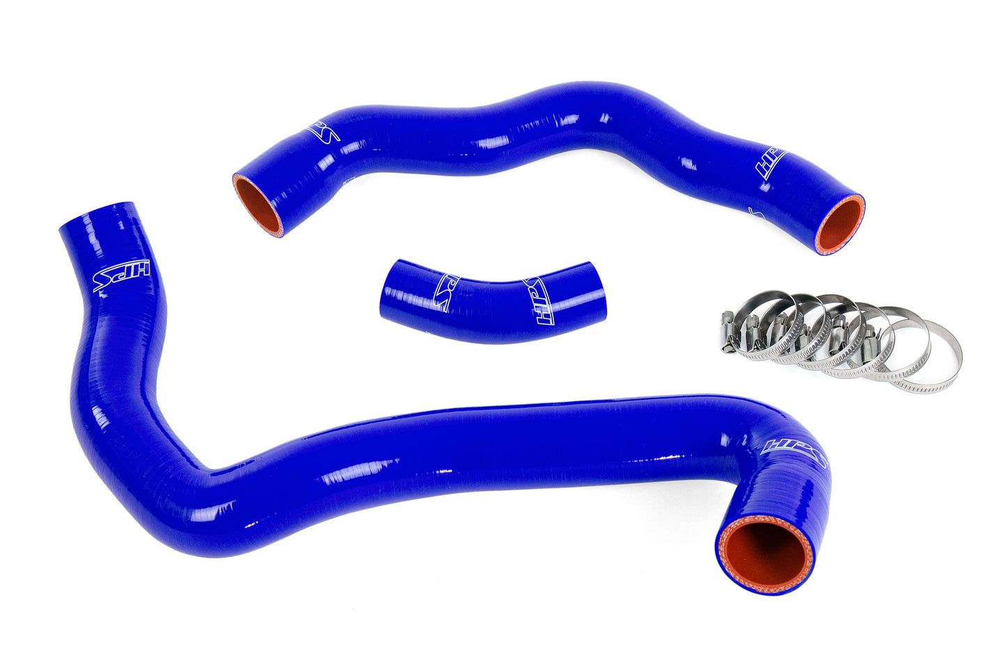 HPS Performance High Temp 3-ply Reinforced Silicone Replaces OEM Rubber Radiator Coolant Hoses 57-1970-BLUE