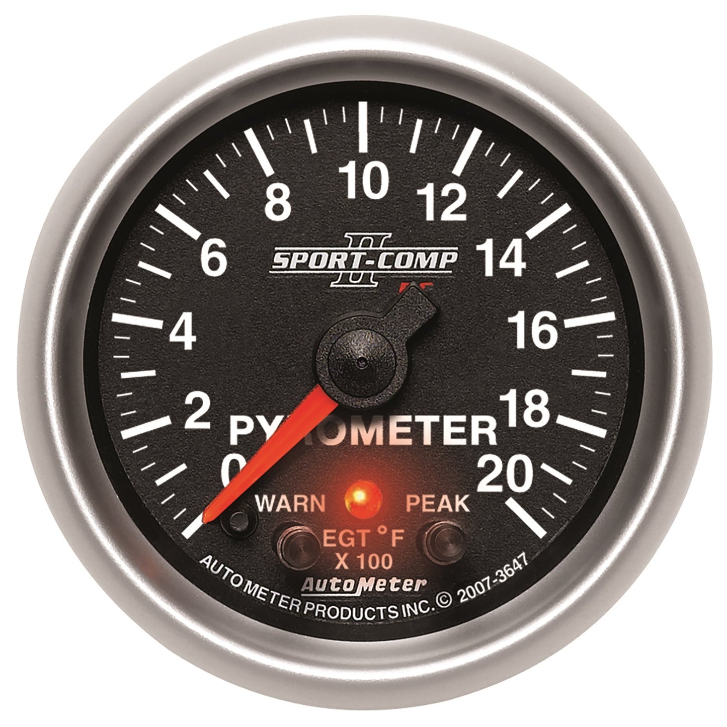 AutoMeter 2-1/16 in. PYROMETER 0-2000 Fahrenheit SPORT-COMP II 3647