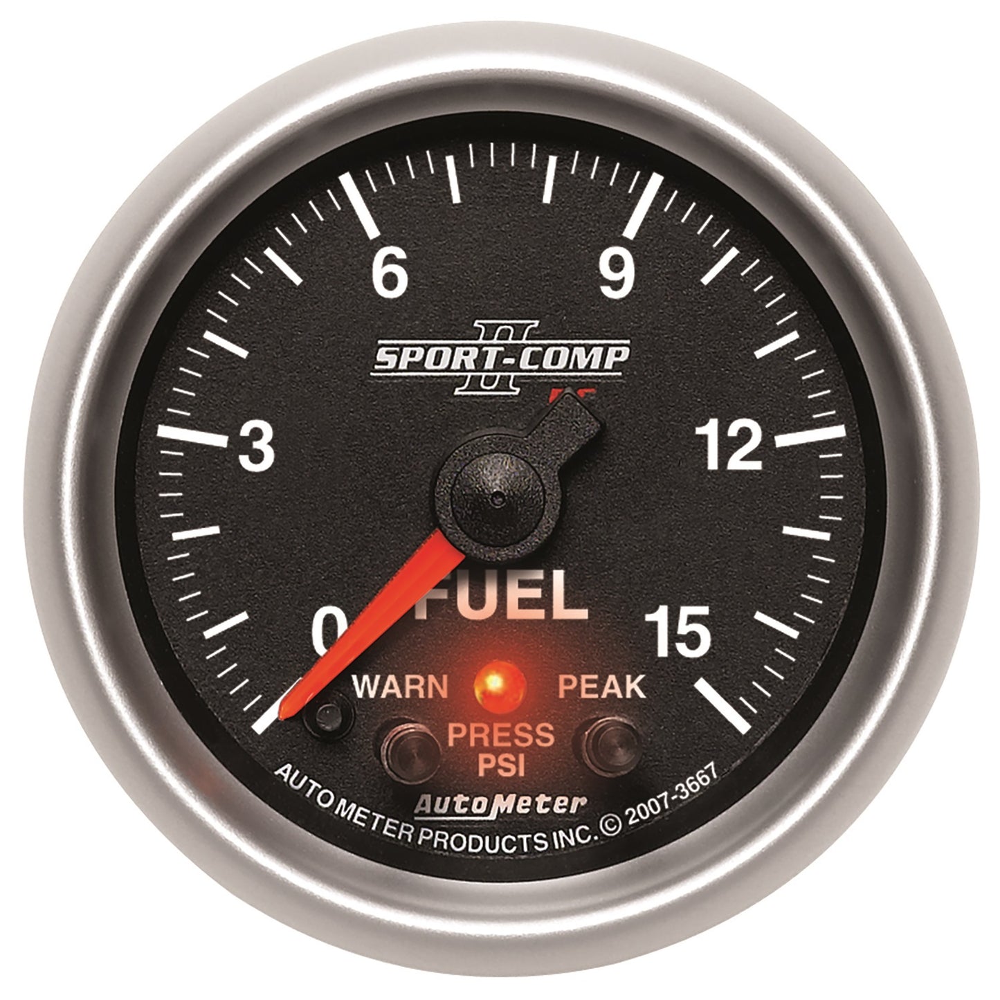 AutoMeter 2-1/16 in. FUEL PRESSURE 0-15 PSI SPORT-COMP II 3667