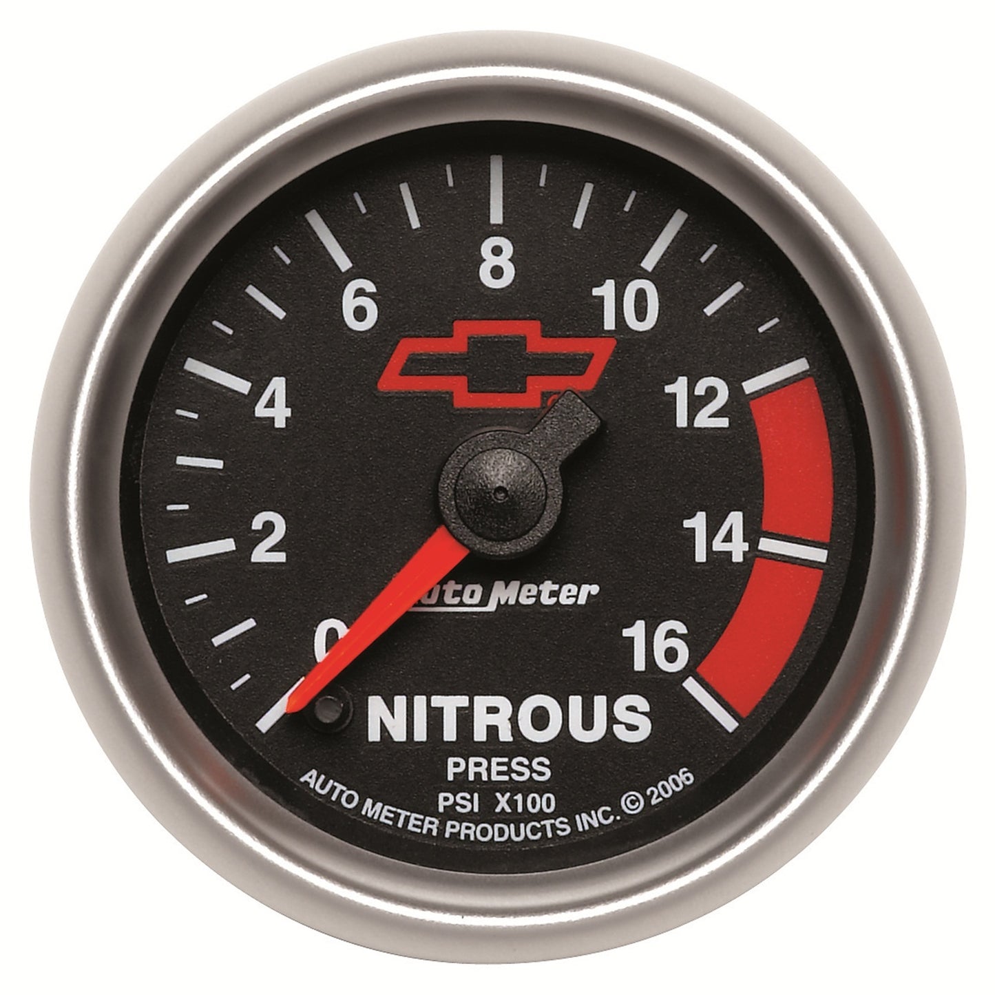 AutoMeter 2-1/16 in. NITROUS PRESSURE 0-1600 PSI GM BLACK 3674-00406