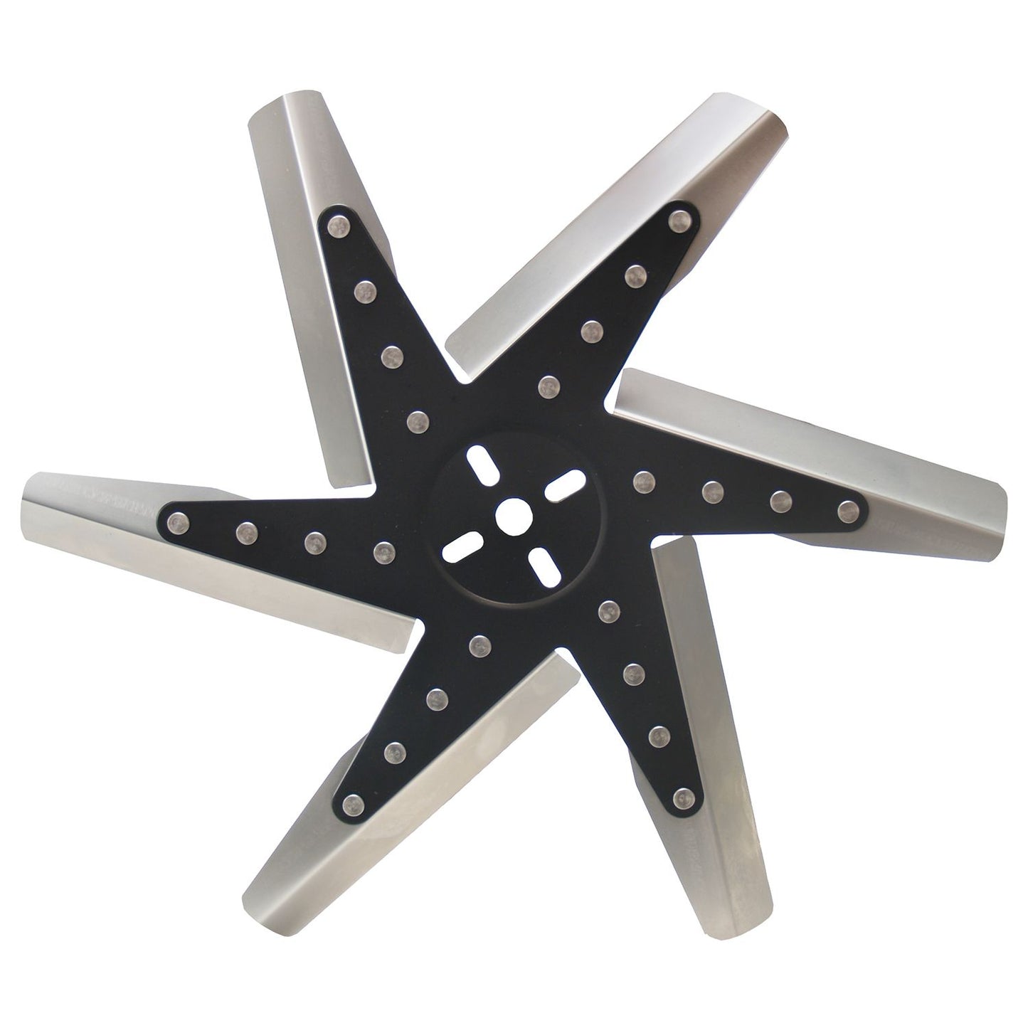 Derale 17" High Performance Stainless Steel Standard Rotation Flex Fan, Black Hub 19117