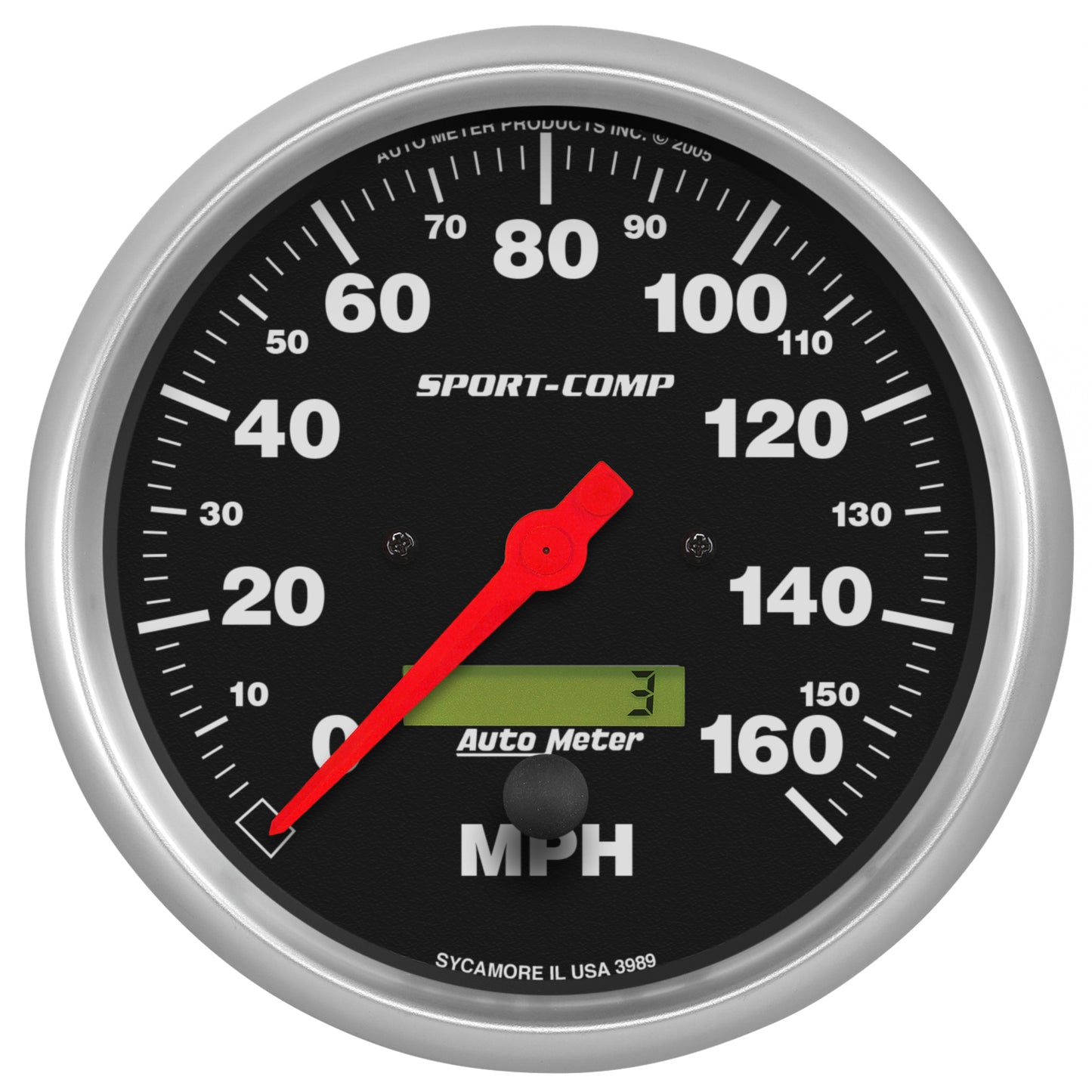 AutoMeter 5 in. SPEEDOMETER 0-160 MPH SPORT-COMP 3989