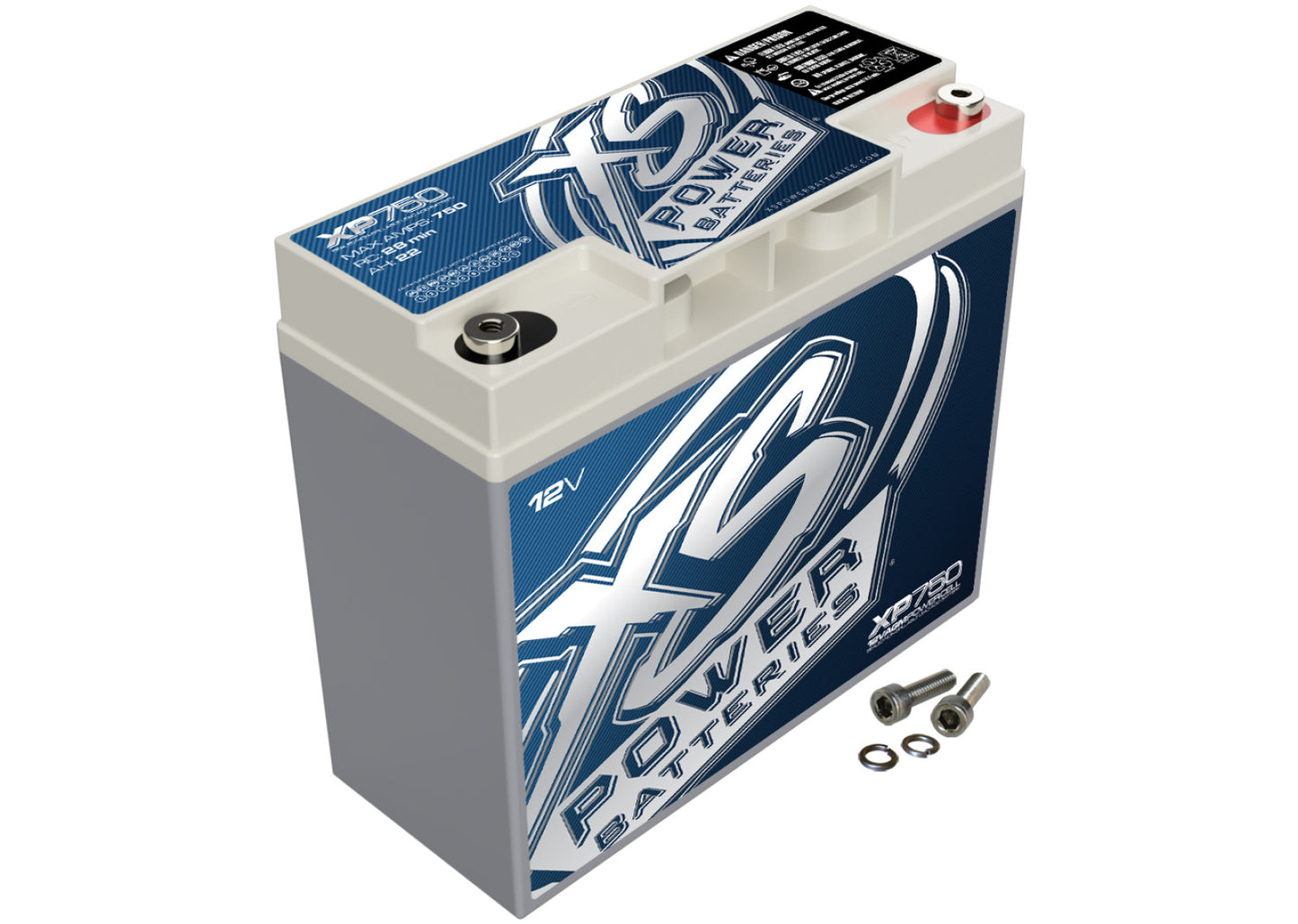 XS Power Batteries 12V AGM XP Series Supplemental Batteries - M6 Terminal Bolts Included 750 Max Amps XP750