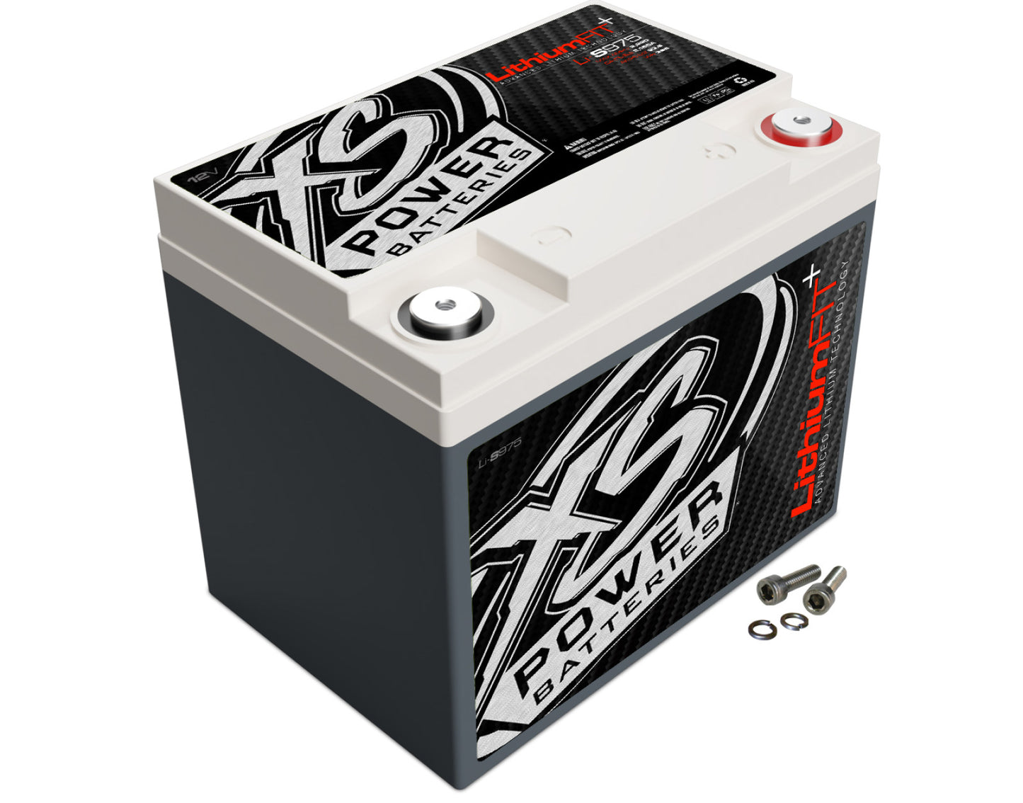 XS Power Batteries Lithium Racing 12V Batteries - M6 Terminal Bolts Included 2880 Max Amps Li-S975