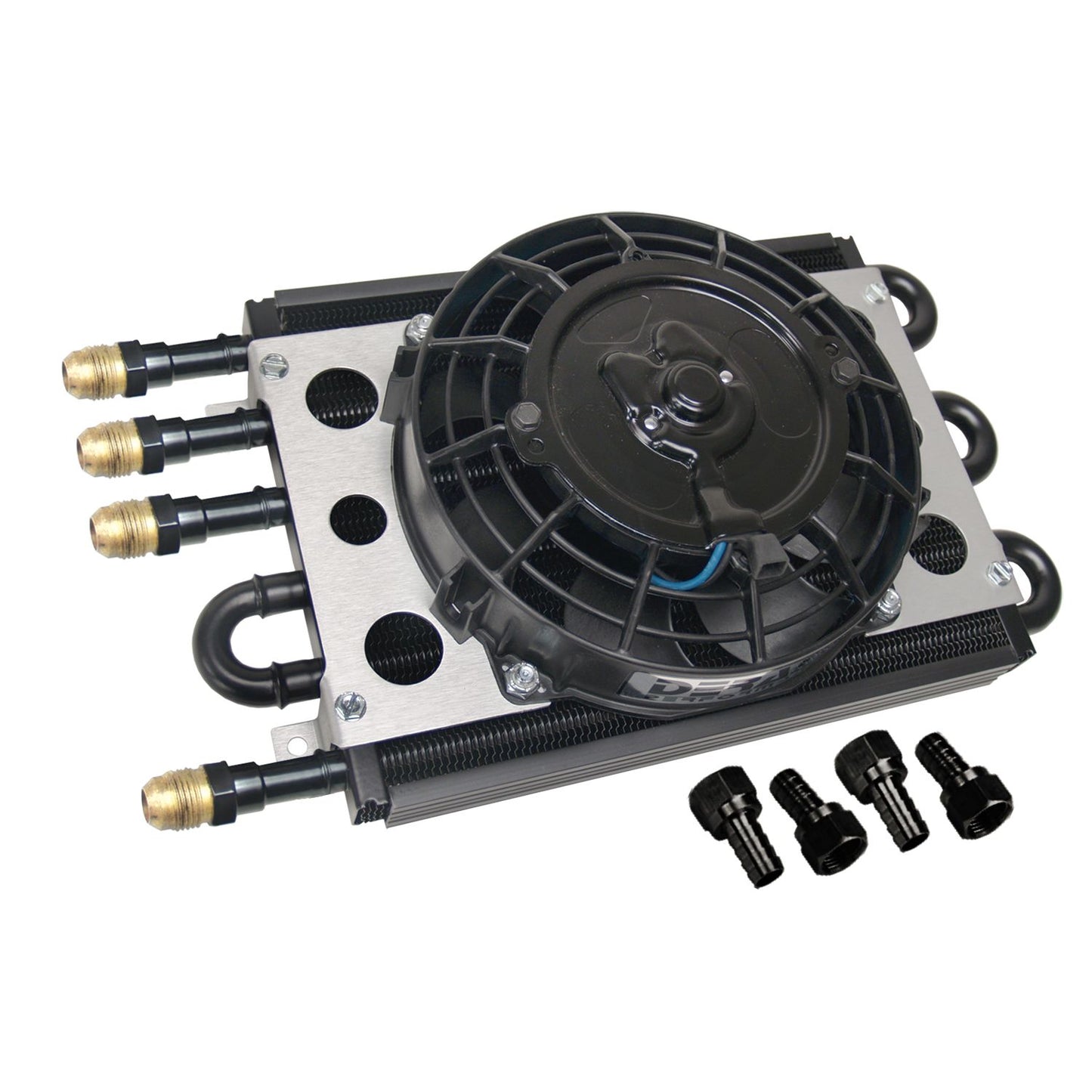 Derale 4 & 2 Pass Dual Circuit Econo-Cool Remote Cooler, 1/2" Barb 15230