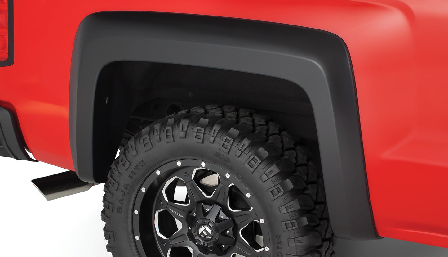 Bushwacker 40018-11 Black Extend-A-Fender Style Smooth Finish Rear Fender Flares For 1981-1991 Blazer; 1987 Chevrolet R20
