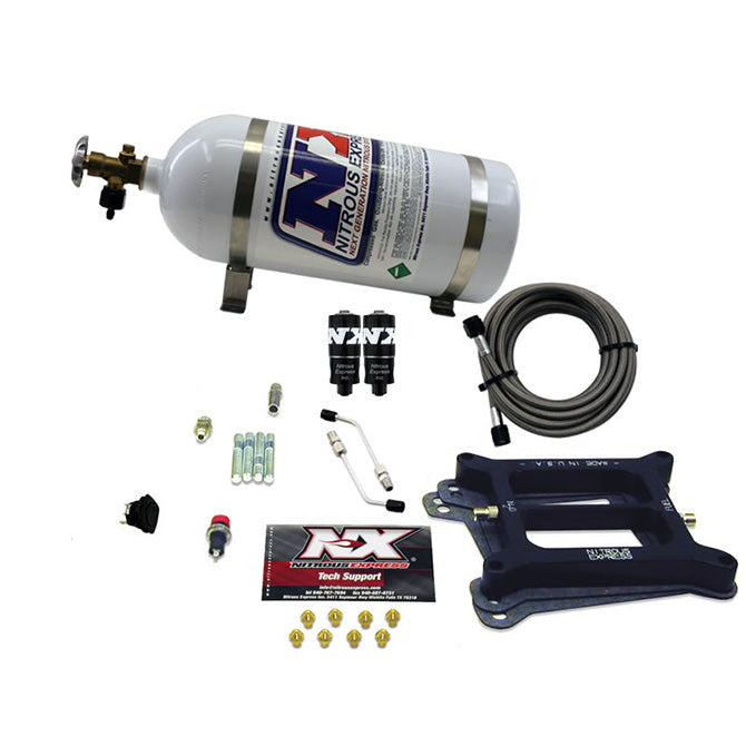 Nitrous Express 4150 HITMAN 4-BBL (100-150-200HP) WITH 10LB BOTTLE NX-40040-10