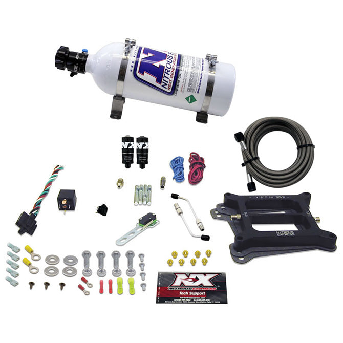 Nitrous Express 4150 HITMAN PLUS 4-BBL (50-100-150-200HP) WITH 5LB BOTTLE NX-40041-05