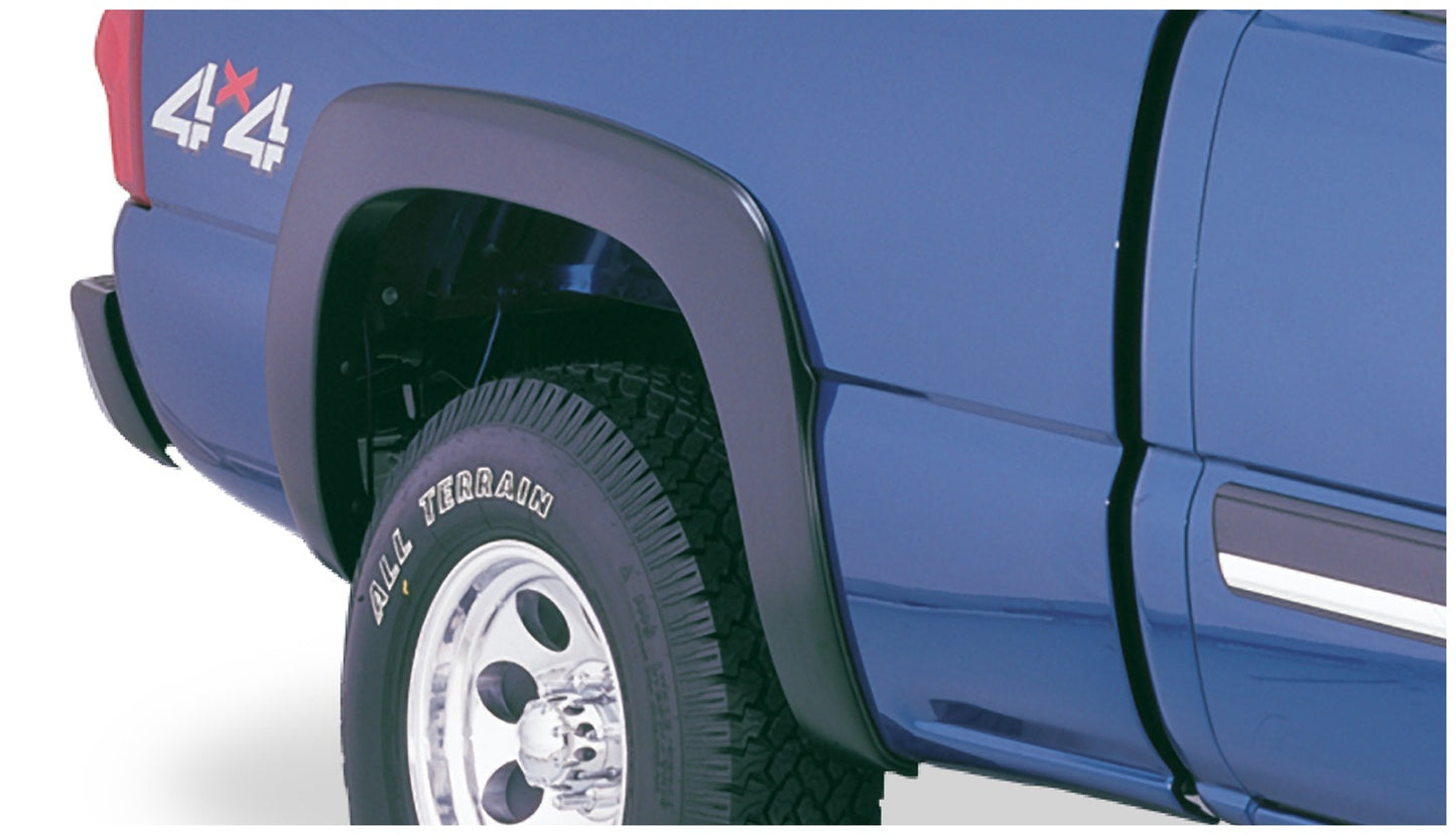 Bushwacker 40054-02 Black OE-Style Smooth Finish Rear Fender Flares For 2003-2006 Chevrolet Silverado 1500 Fleetside; Fits 78/96 In. Bed