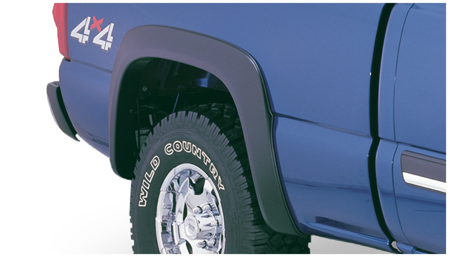 Bushwacker 40056-02 Black Extend-A-Fender Style Smooth Finish Rear Fender Flares For 2003-2006 Silverado 1500; 2007 Silverado 1500 Classic 78ft And 96ft Bed Only