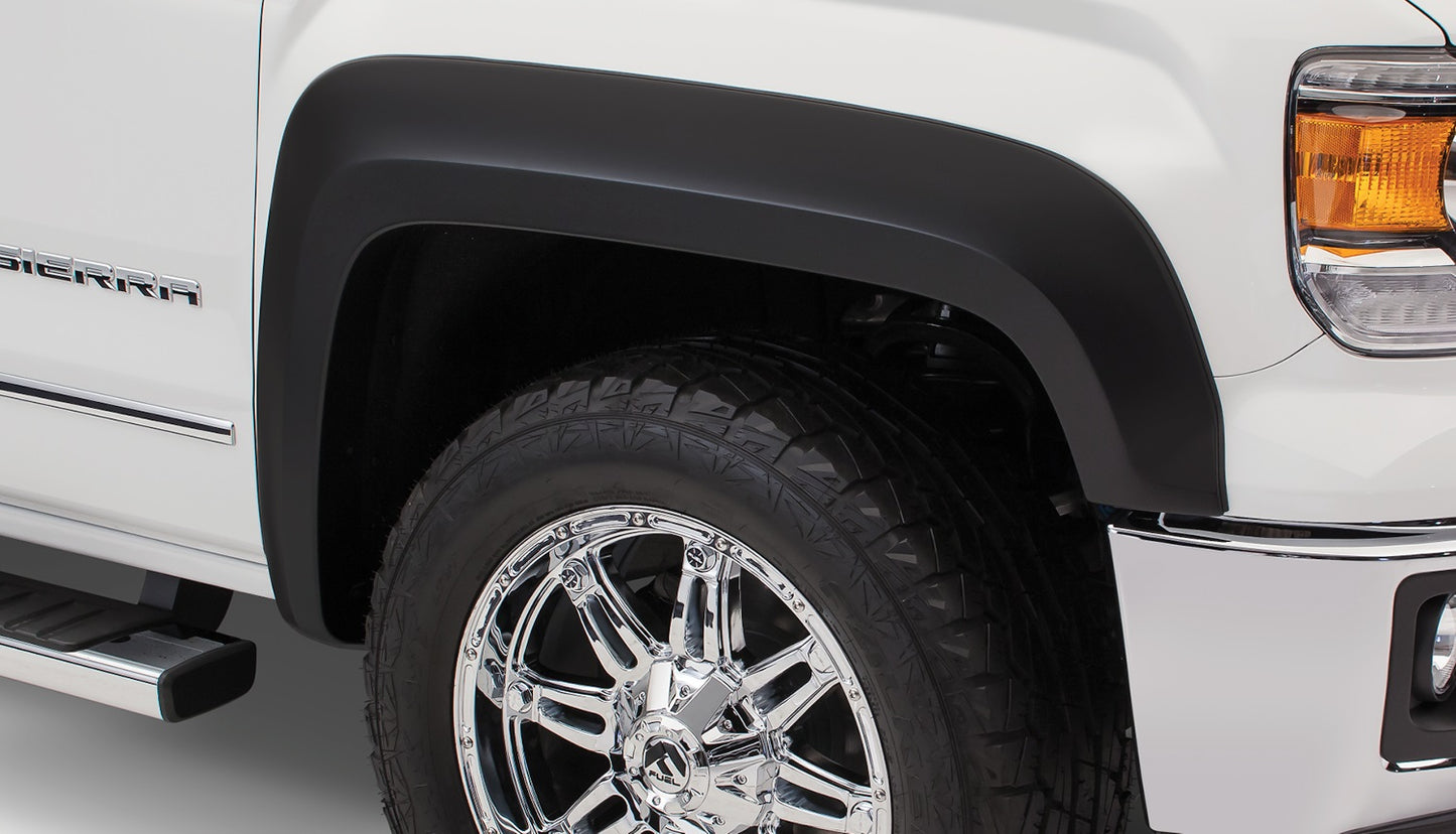 Bushwacker 41029-02 Black Extend-A-Fender Style Smooth Finish Front Fender Flares For 2004-2012 Chevrolet Colorado/GMC Canyon