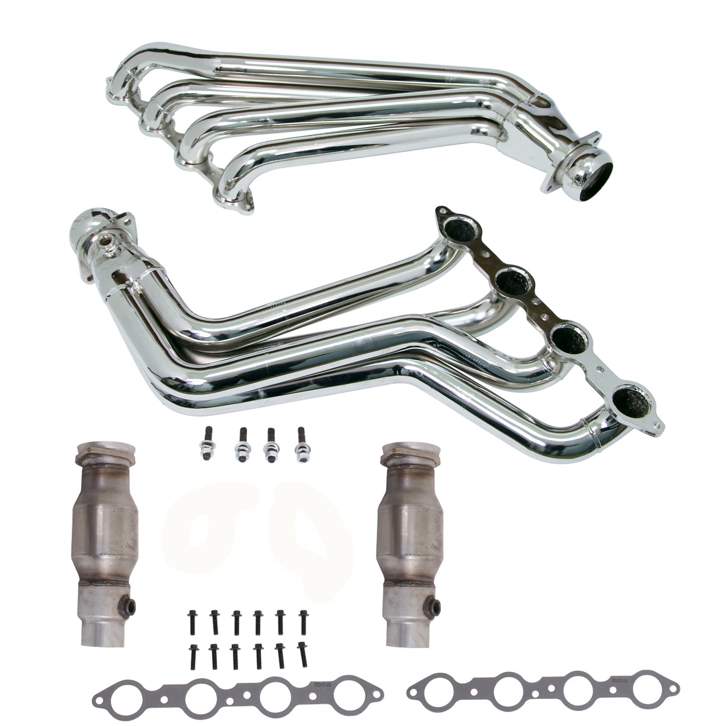 BBK CAMARO LS3/L99 1-3/4 LONG TUBE HEADERS W/CATS SYSTEM (CHROME) 4021