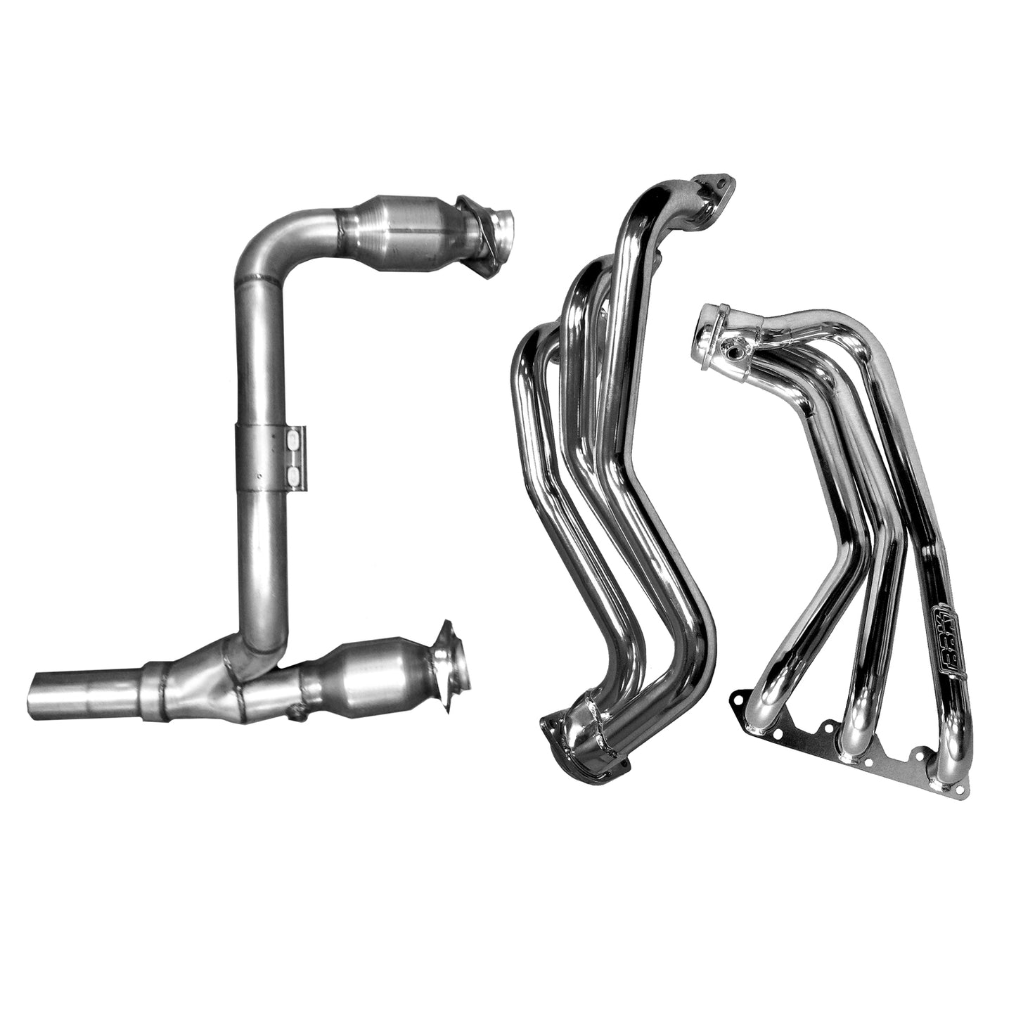 BBK 2007-2011 JEEP WRANGLER 3.8L 1-5/8 LONG TUBE HEADERS W/CATS Y PIPE (CHROME) 4050