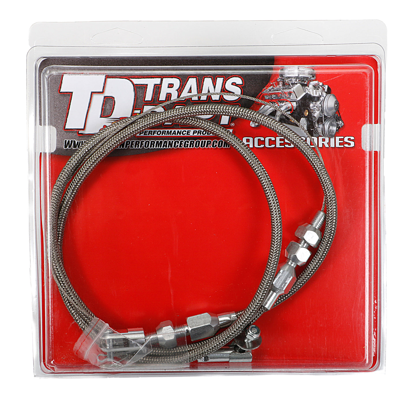 Trans-Dapt Performance Throttle Cable Kit 36 In. Univ. Stainless Steel Housing 4122