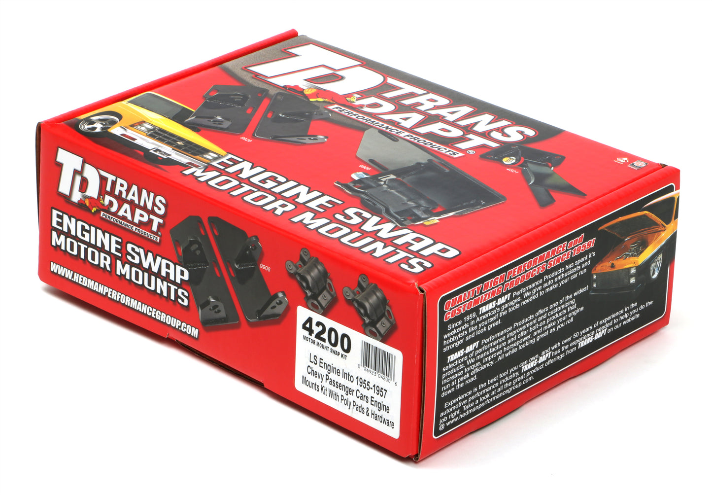 Trans-Dapt Performance 55-57 Chevy (Tri-5) Ls Engine Swap Mount Kit With Polyurethane Mount Pads 4200