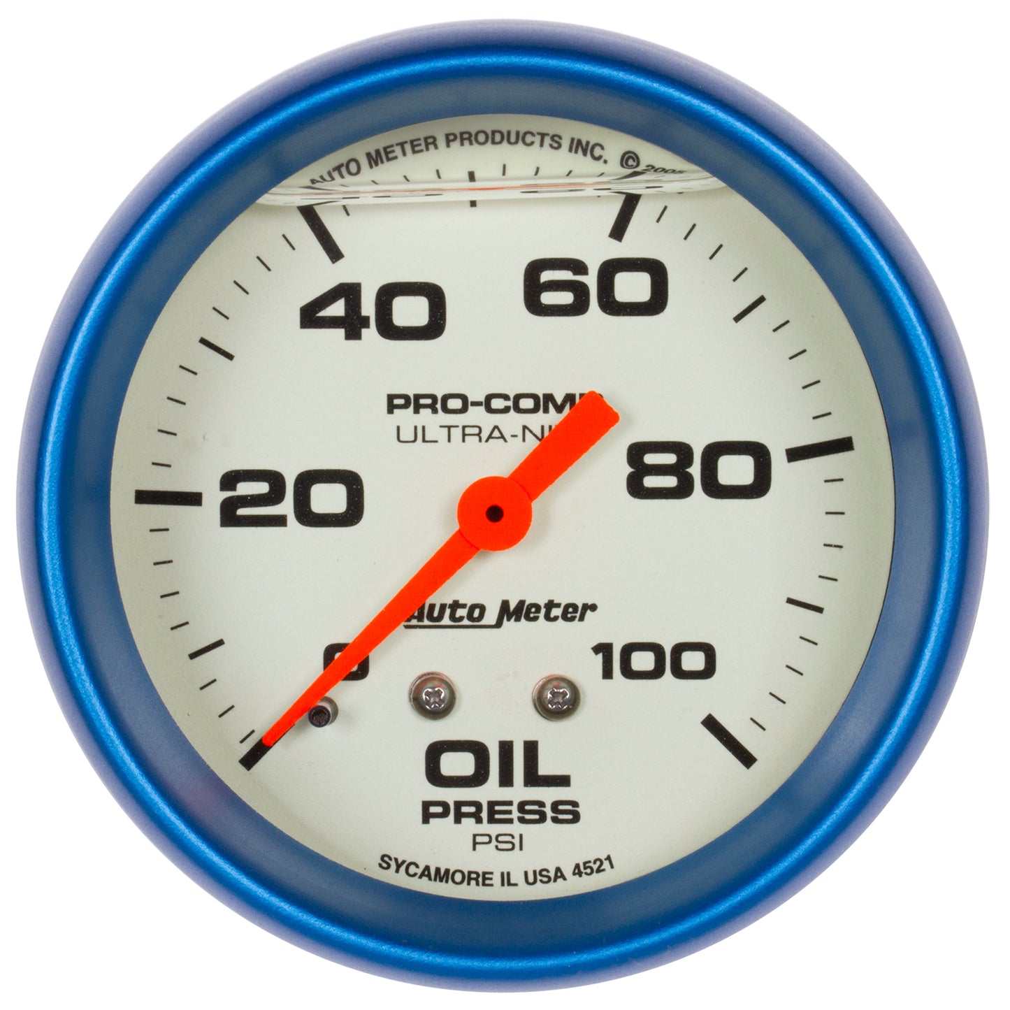 AutoMeter 2-5/8 in. OIL PRESSURE 0-100 PSI LIQUID FILLED ULTRA-NITE 4221