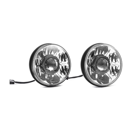 KC HiLiTES 7 in Gravity LED Pro - 2-Headlights - 40W Driving Beam - for 07-18 Jeep JK 42341