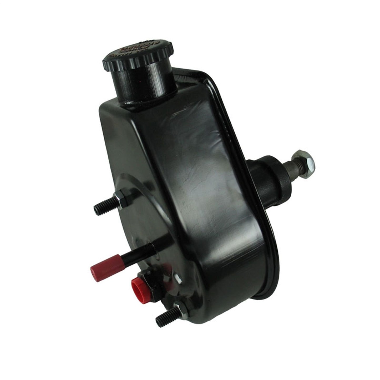 Borgeson - Power Steering Pump - P/N: 800324 - Saginaw self contained power steering pump for 1972-1974 Jeep CJ5 CJ6 and Wagoneer. Remanufactured. With new cap and black power coated reservoir.