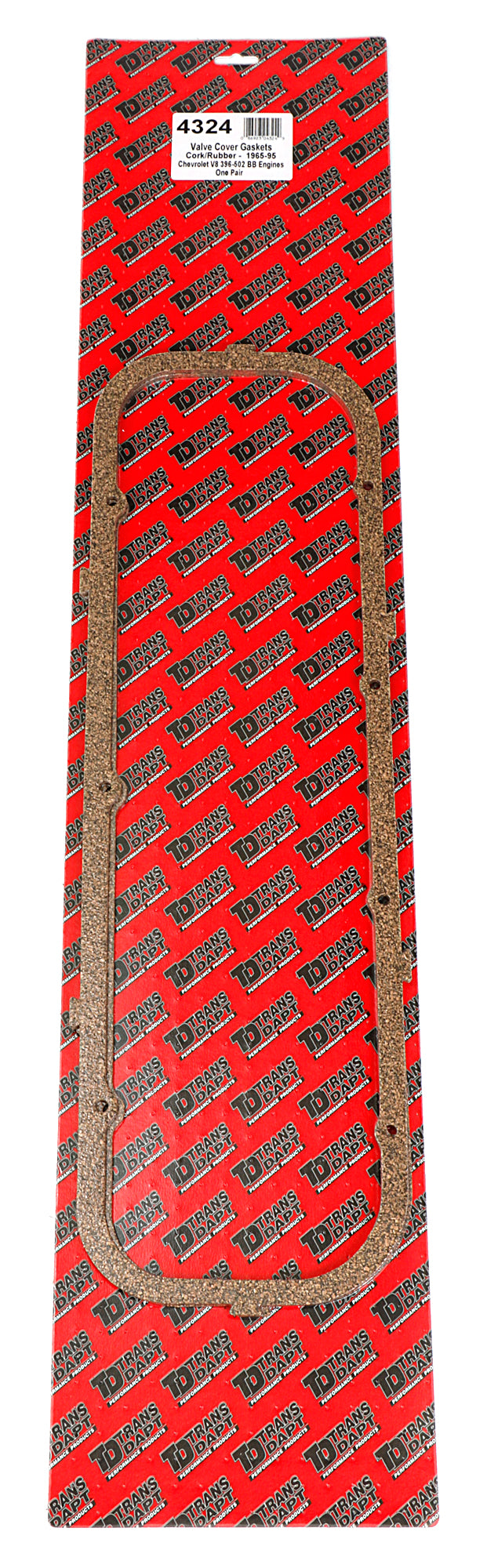 Trans-Dapt Performance Valve Cover Gaskets; Standard-Duty; 1965-95 Chevy 396-502- Cork/Rubber Nitrile 4324