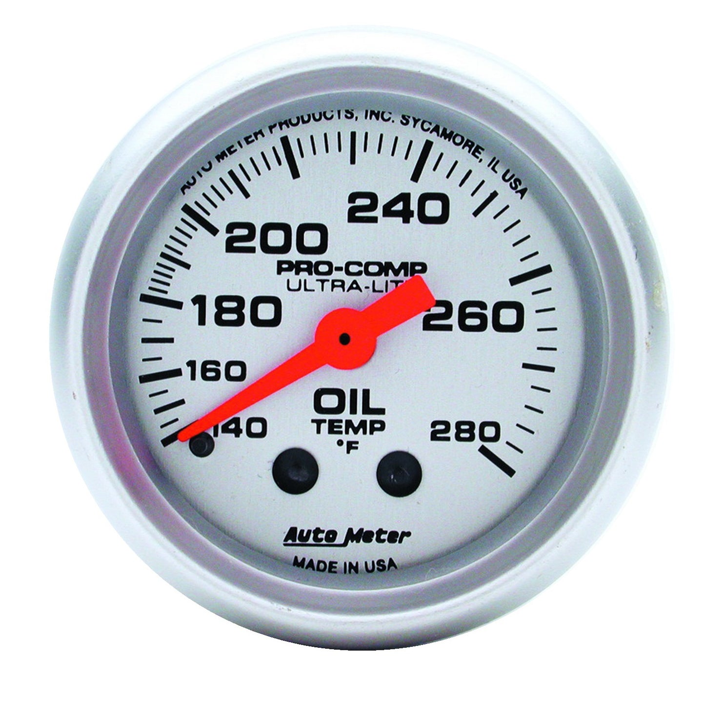 AutoMeter 2-1/16 in. OIL TEMPERATURE 140-280 Fahrenheit ULTRA-LITE 4341