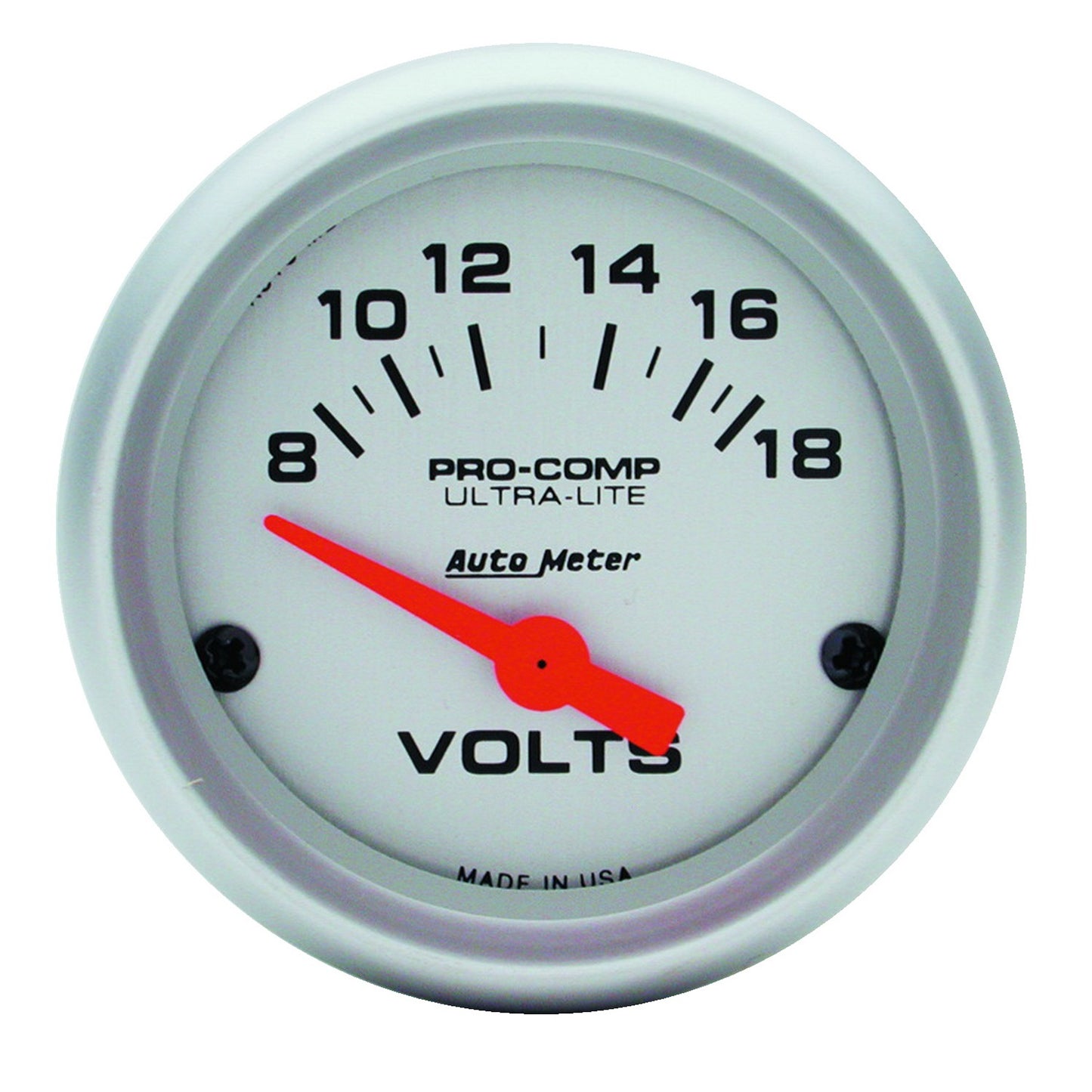 AutoMeter 2-1/16 in. VOLTMETER 8-18V ULTRA-LITE 4391