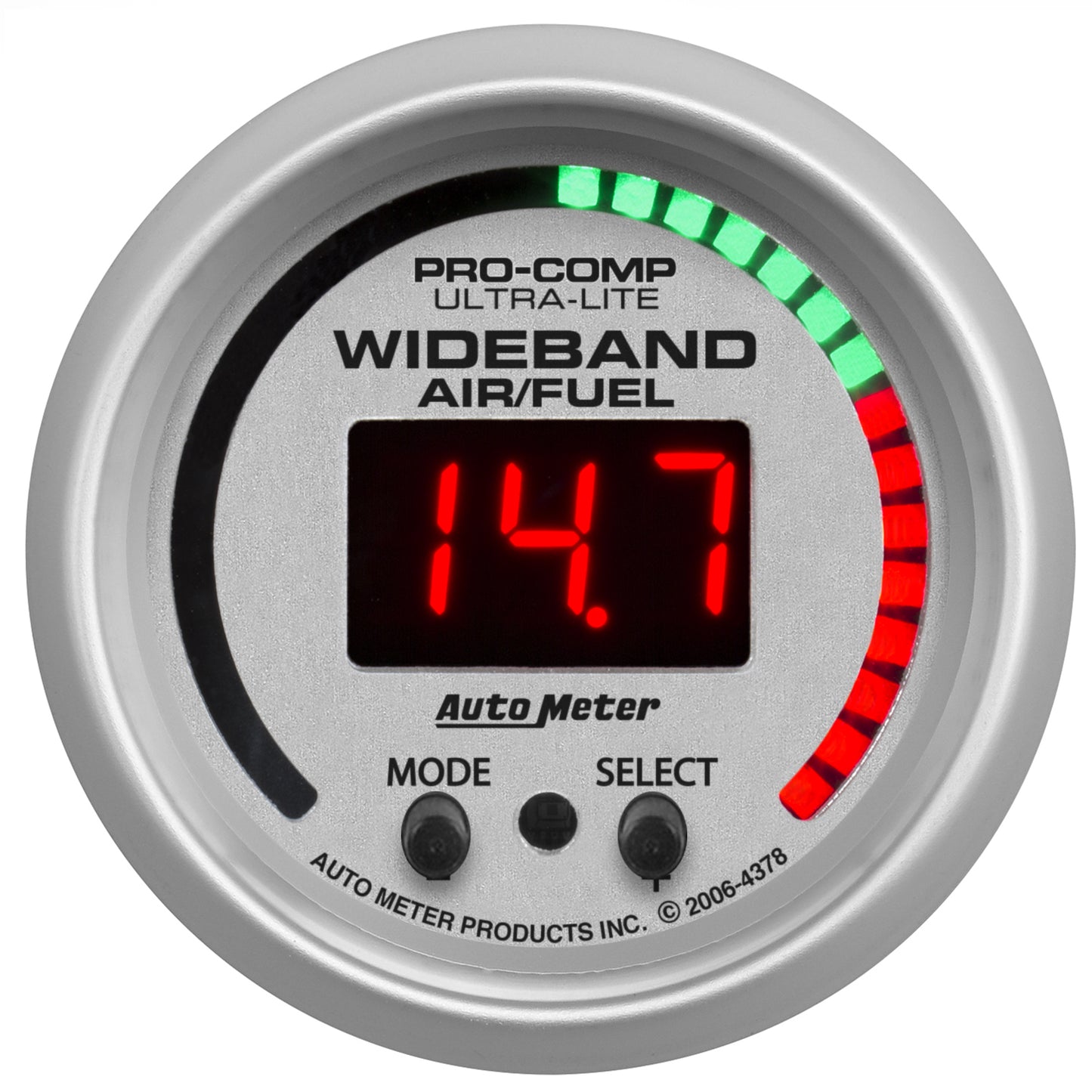 AutoMeter 2-1/16 in. WIDEBAND PRO PLUS AIR/FUEL RATIO 6:1-20:1 AFR ULTRA-LITE 4397