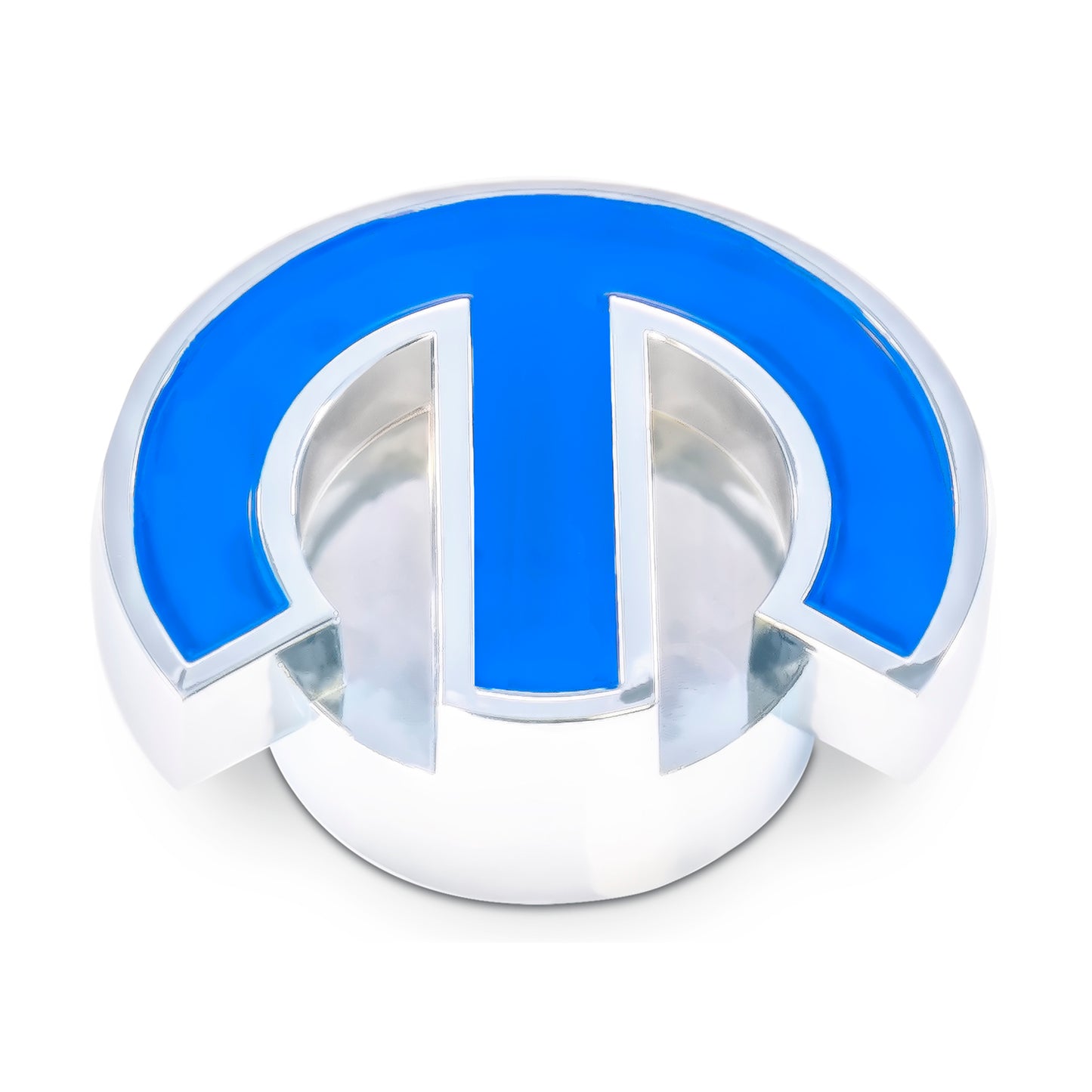 Proform Deluxe Air Cleaner Center Nut; MOPAR Omega Style; Chrome w/Blue 440-337