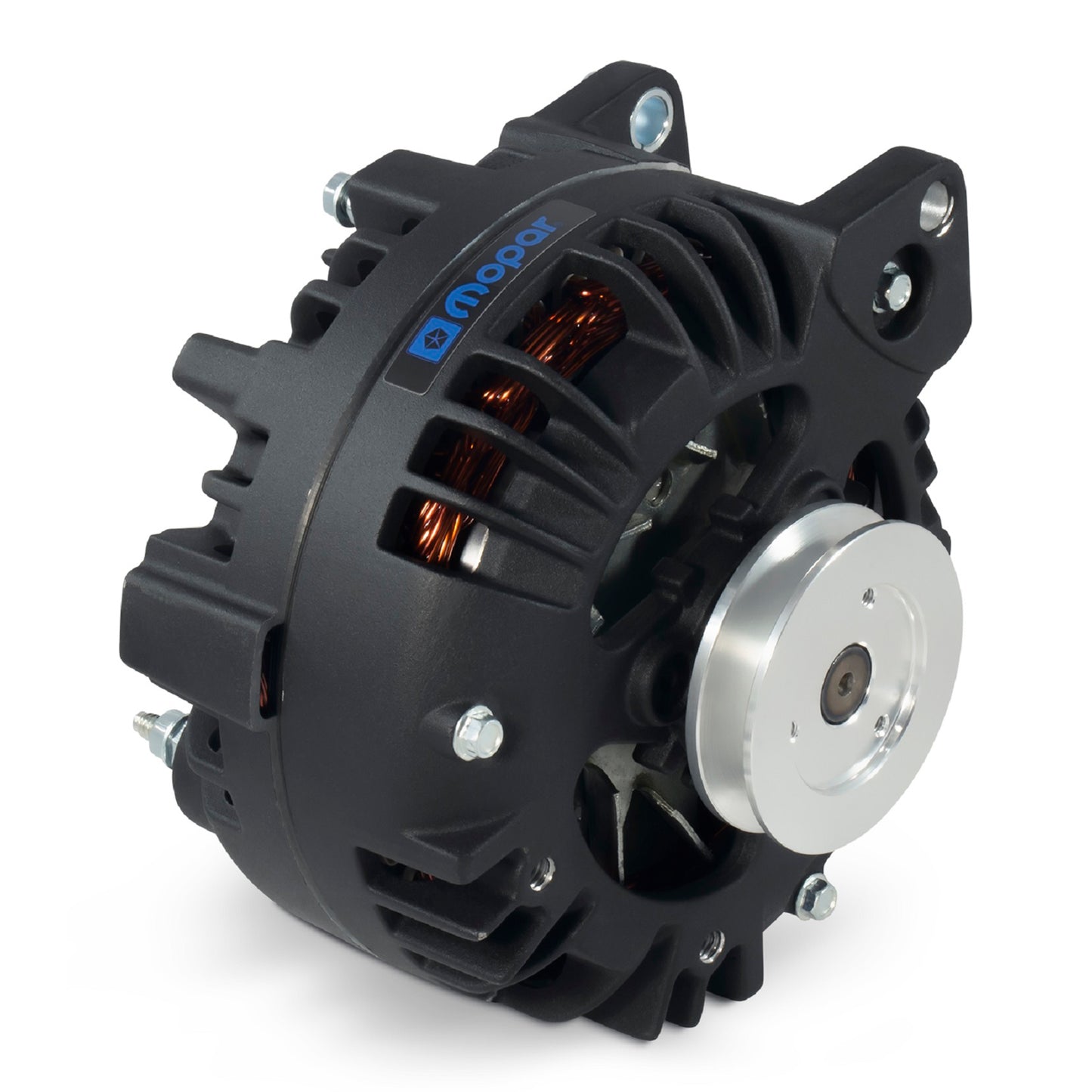 Proform Alternator; 110 AMP; Chrysler/Mopar 1-Wire Style; V-Belt Pulley; Black Crinkle 440-473