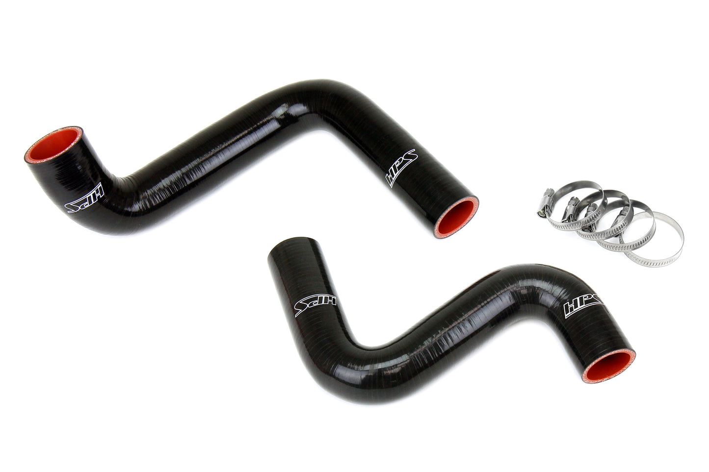 HPS Performance High Temp 3-ply Reinforced Silicone Replaces OEM Rubber Radiator Coolant Hoses 57-1955-BLK
