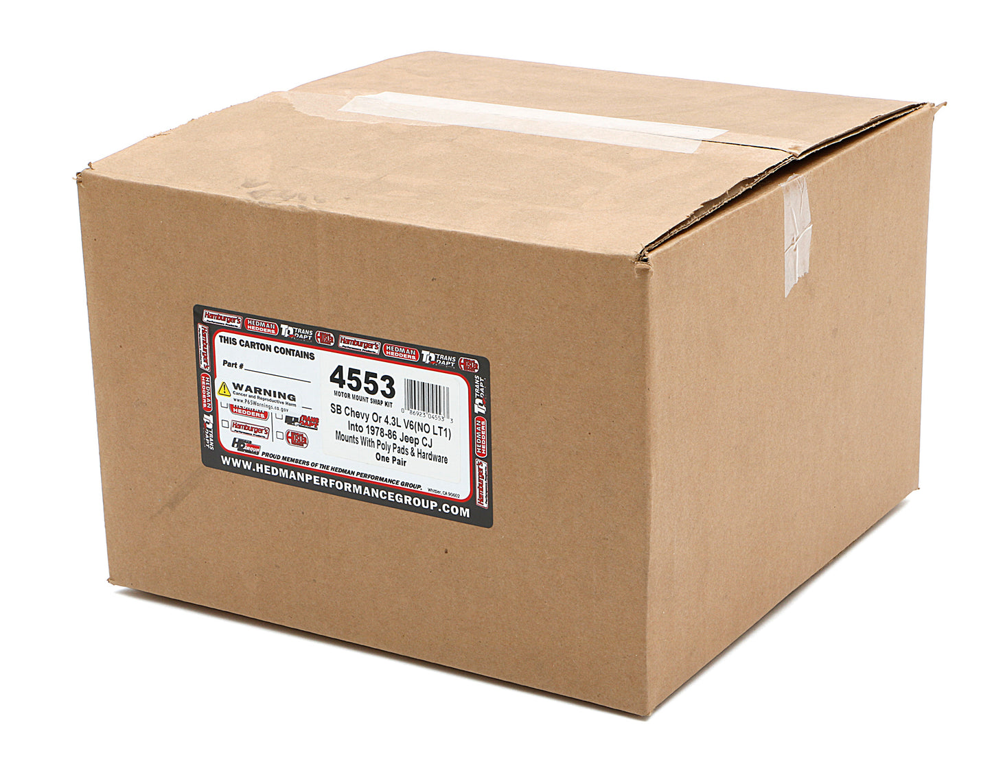 Trans-Dapt Performance Sb Chevy V8 Or V6 Into 1976-86 Jeep Cj Series- Polyurethane Motor Mount Kit 4553