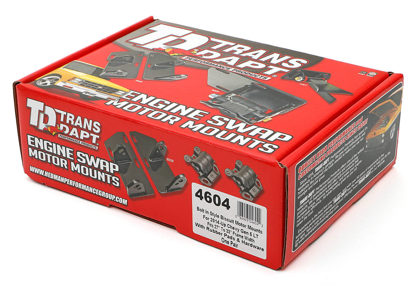 Trans-Dapt Performance Universal Biscuit Style Motor Mounts For Gm Lt1 (Gen 5) 4604