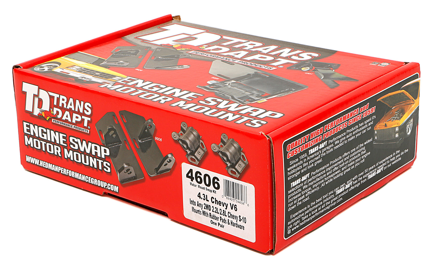 Trans-Dapt Performance Chevy 4.3L V6 Into S10 And S15 (2Wd Only)- Motor Mount Kit 4606